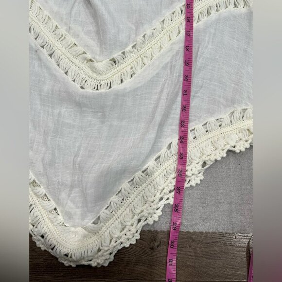 [L/XL]Papillon Blanc  3/4 Sleeve Crochet Blouse - Picture 6 of 7